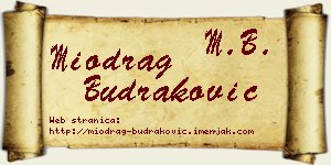 Miodrag Budraković vizit kartica